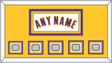 Los Angeles Name & 5 Trophy Patches - Alternate White (2002-2018) - Triple Mat 3