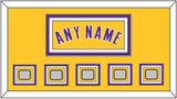 Los Angeles Name & 5 Trophy Patches - Home Yellow (1999-2018) - Triple Mat 2