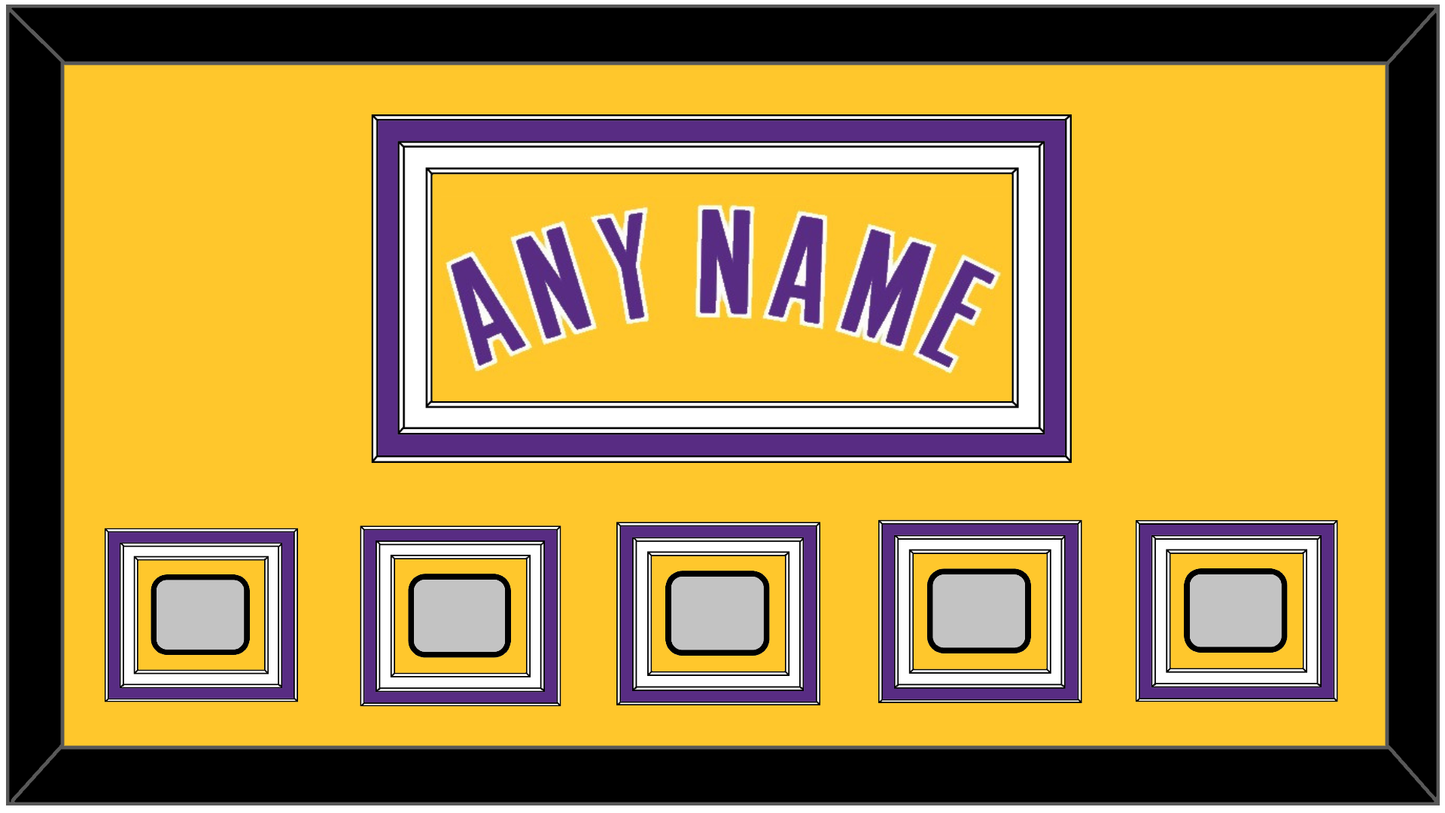 Los Angeles Name & 5 Finals Patches - Home Yellow (1999-2018) - Premier Tier 2