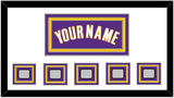 Los Angeles Name & 5 Trophy Patches - Road Purple (1999-2004) - Triple Mat 1