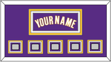 Los Angeles Name & 5 Trophy Patches - Road Purple (1999-2004) - Triple Mat 2