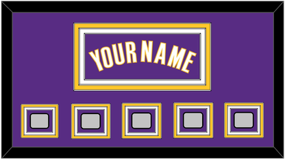 Los Angeles Name & 5 Finals Patches - Road Purple (1999-2004) - Premier Tier 2