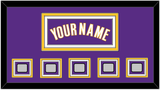 Los Angeles Name & 5 Trophy Patches - Road Purple (1999-2004) - Triple Mat 2