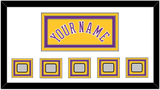 Los Angeles Name & 5 Trophy Patches - Home Yellow (1978-1997) - Triple Mat 1