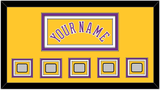 Los Angeles Name & 5 Trophy Patches - Home Yellow (1978-1997) - Triple Mat 2