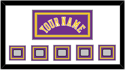 Los Angeles Name & 5 Trophy Patches - Road Purple (1978-1997) - Premier Tier 1