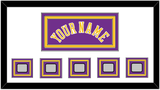 Los Angeles Name & 5 Trophy Patches - Road Purple (1978-1997) - Triple Mat 1