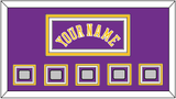 Los Angeles Name & 5 Trophy Patches - Road Purple (1978-1997) - Triple Mat 2