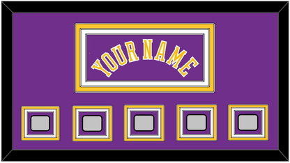 Los Angeles Name & 5 Trophy Patches - Road Purple (1978-1997) - Premier Tier 2