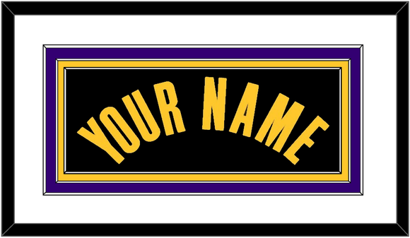 Los Angeles Name - Black Earned - Triple Mat 1