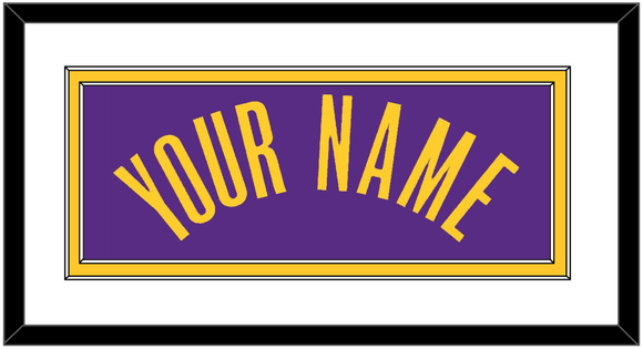 Los Angeles Name - Purple Statement - Double Mat 1