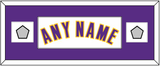 Los Angeles Name & 2 Finals Patches - Alternate White (2002-2018) - Single Mat 2
