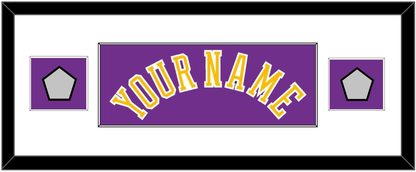 Los Angeles Name & 2 Champions Patches - Road Purple (1978-1997) - Essential Tier 2
