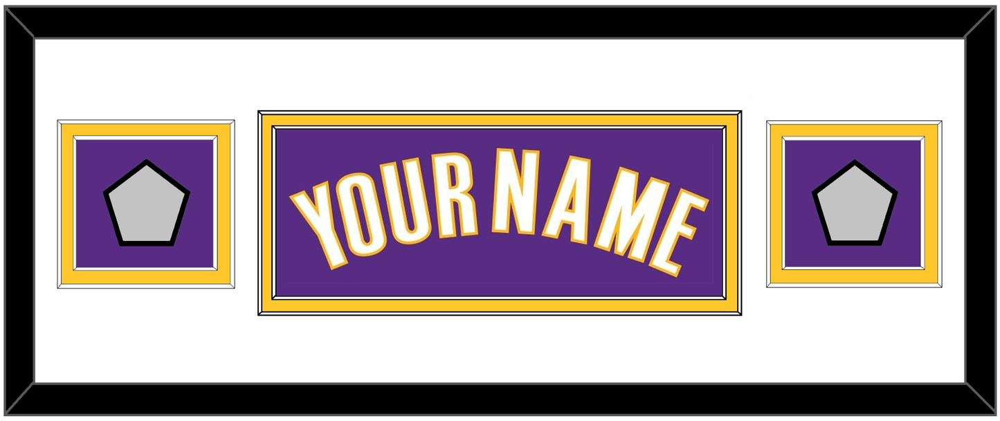 Los Angeles Name & 2 Finals Patches - Road Purple (1999-2004) - Signature Tier 2