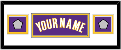 Los Angeles Name & 2 Finals Patches - Road Purple (1999-2004) - Signature Tier 2