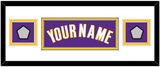 Los Angeles Name & 2 Finals Patches - Road Purple (1999-2004) - Double Mat 2