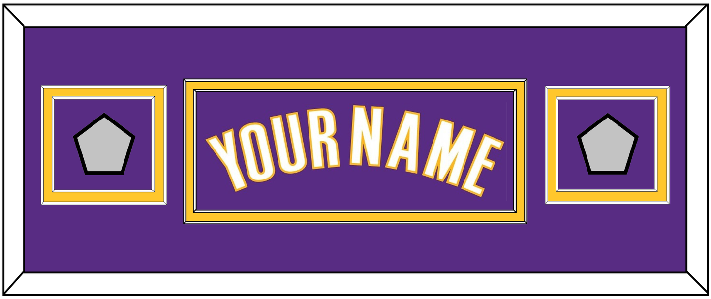 Los Angeles Name & 2 Finals Patches - Road Purple (1999-2004) - Signature Tier 4
