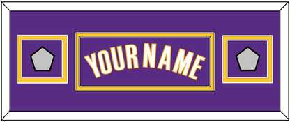 Los Angeles Name & 2 Finals Patches - Road Purple (1999-2004) - Signature Tier 4
