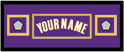 Los Angeles Name & 2 Finals Patches - Road Purple (1999-2004) - Signature Tier 4