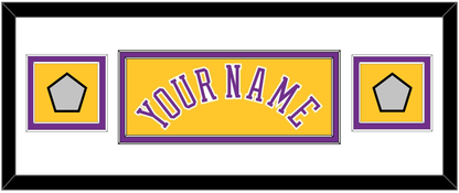 Los Angeles Name & 2 Champions Patches - Home Yellow (1978-1997) - Signature Tier 2