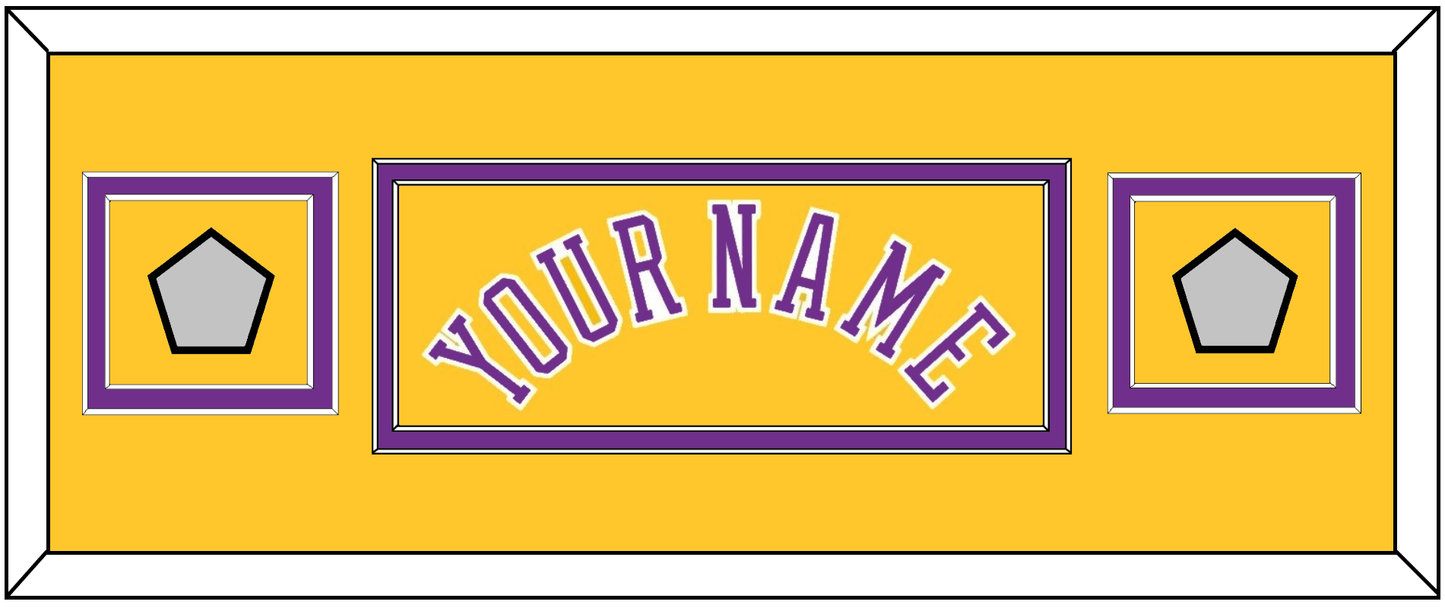 Los Angeles Name & 2 Trophy Patches - Home Yellow (1978-1997) - Signature Tier 4