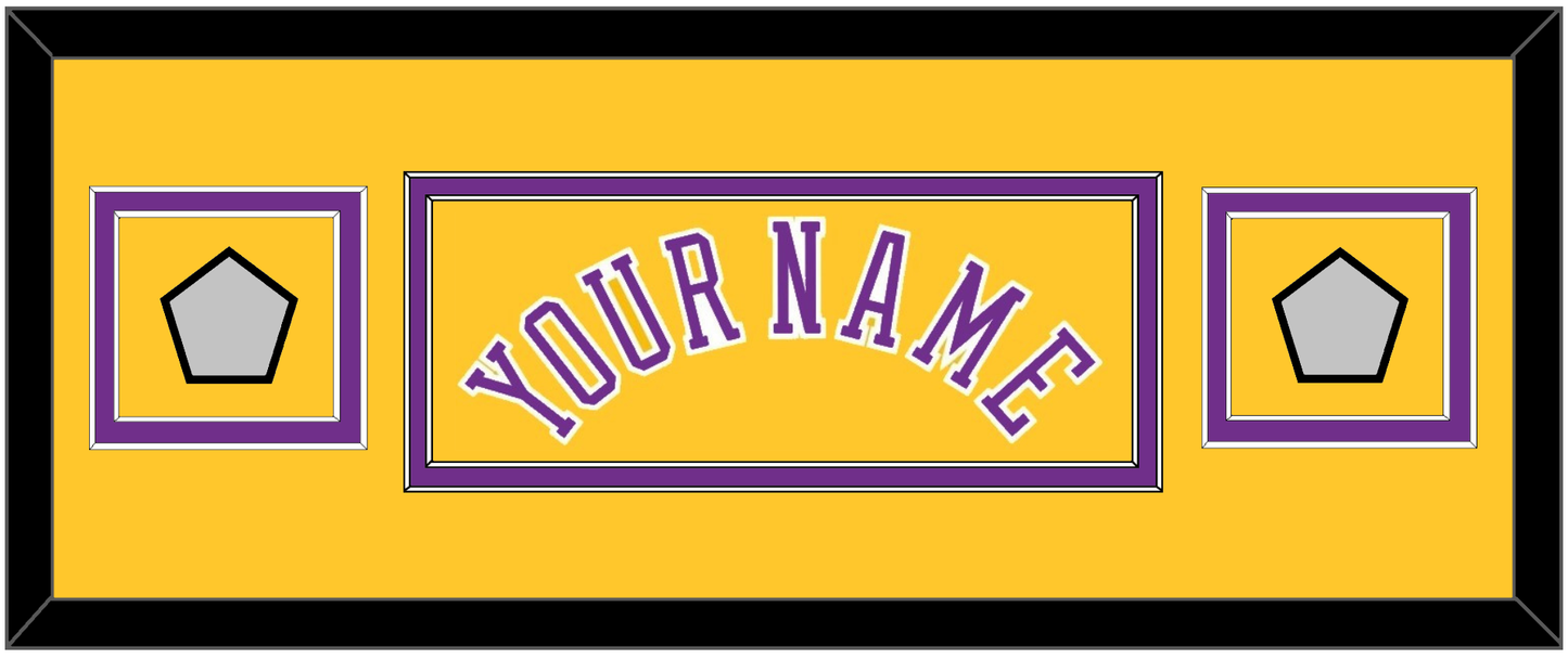 Los Angeles Name & 2 Champions Patches - Home Yellow (1978-1997) - Signature Tier 4