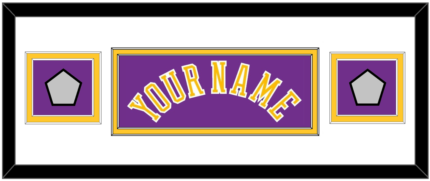 Los Angeles Name & 2 Champions Patches - Road Purple (1978-1997) - Signature Tier 2