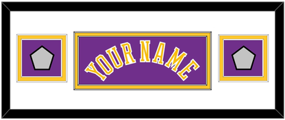 Los Angeles Name & 2 Champions Patches - Road Purple (1978-1997) - Signature Tier 2