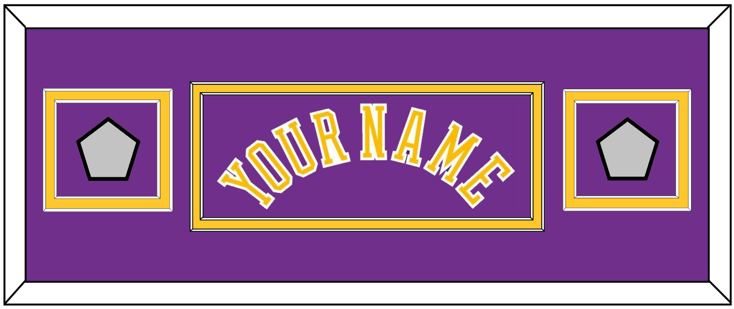 Los Angeles Name & 2 Champions Patches - Road Purple (1978-1997) - Signature Tier 4