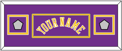 Los Angeles Name & 2 Champions Patches - Road Purple (1978-1997) - Signature Tier 4