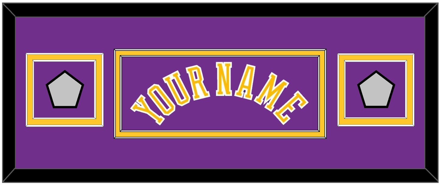 Los Angeles Name & 2 Champions Patches - Road Purple (1978-1997) - Signature Tier 4