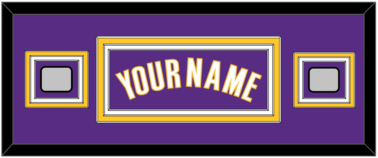 Los Angeles Name & 2 Finals Patches - Road Purple (1999-2004) - Premier Tier 4