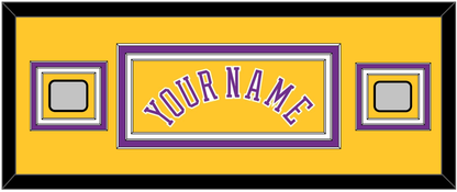 Los Angeles Name & 2 Trophy Patches - Home Yellow (1978-1997) - Premier Tier 4