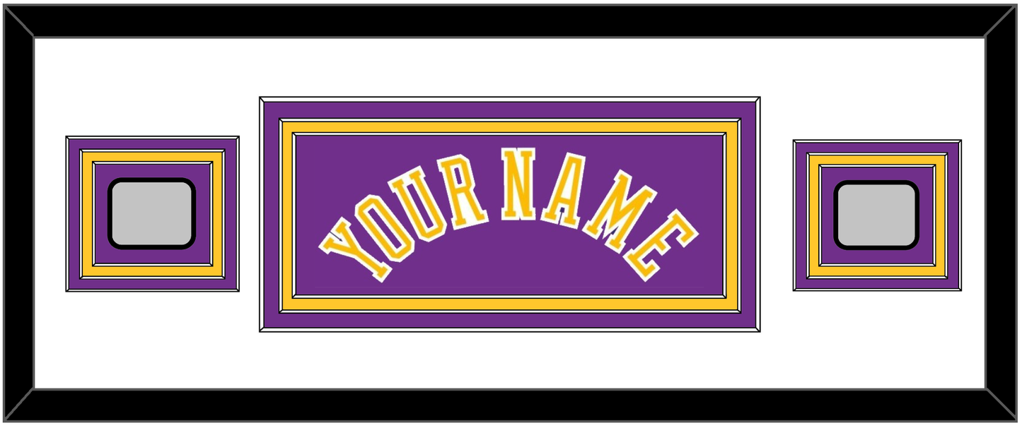 Los Angeles Name & 2 Champions Patches - Road Purple (1978-1997) - Premier Tier 2