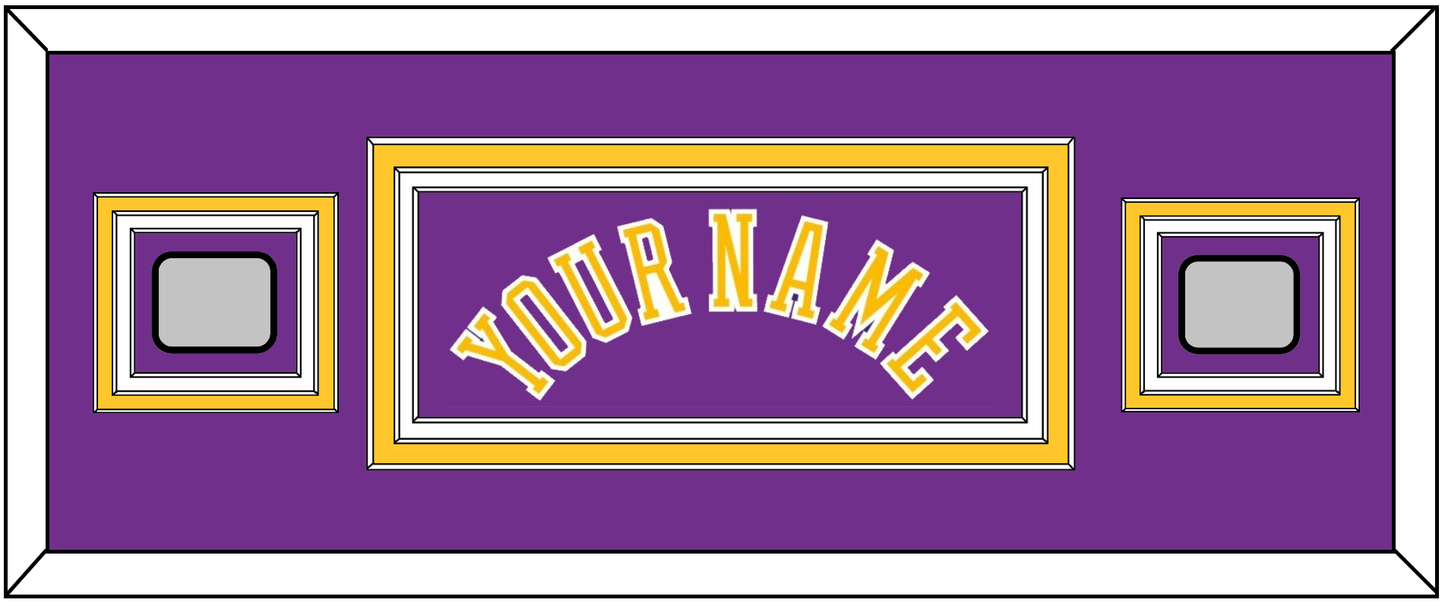 Los Angeles Name & 2 Champions Patches - Road Purple (1978-1997) - Premier Tier 4