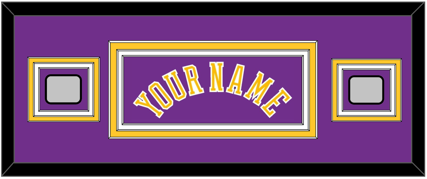 Los Angeles Name & 2 Champions Patches - Road Purple (1978-1997) - Premier Tier 4