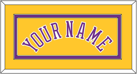 Los Angeles Name - Home Yellow (1978-1999) - Double Mat 2