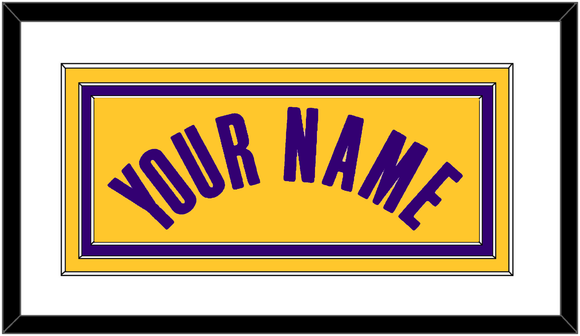 Los Angeles Name - Yellow Icon - Triple Mat 1