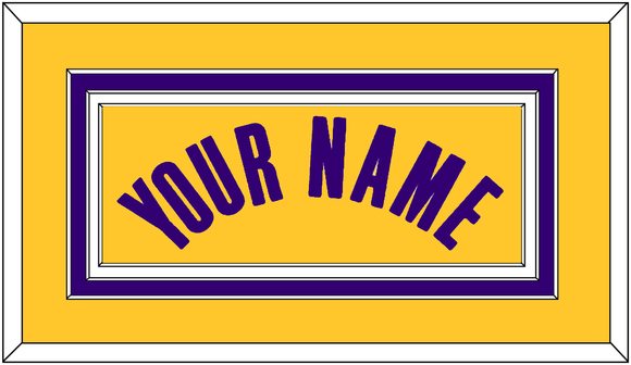 Los Angeles Name - Yellow Icon - Triple Mat 2