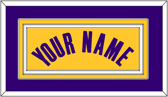 Los Angeles Name - Yellow Icon - Triple Mat 3