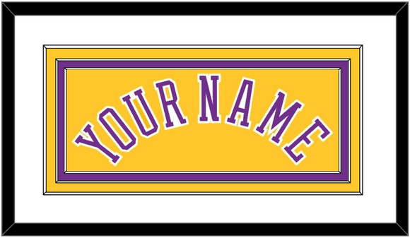 Los Angeles Name - Home Yellow (1978-1999) - Triple Mat 1