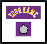 Los Angeles Name & Champions Patch - Road Purple (1978-1997) - Single Mat 1