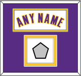 Los Angeles Name & Trophy Patch - Alternate White (2002-2018) - Double Mat 3