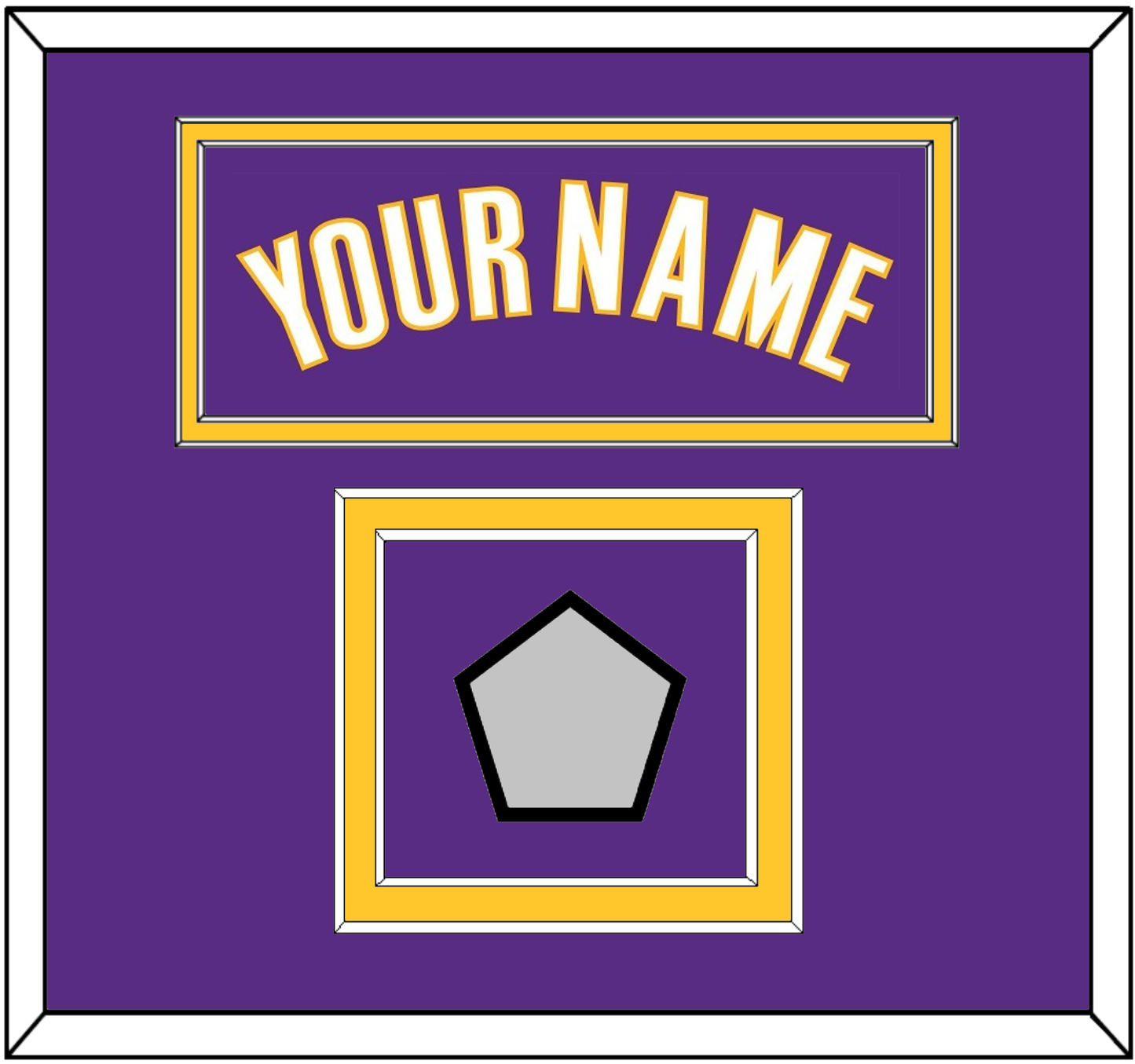 Los Angeles Name & Trophy Patch - Road Purple (1999-2004) - Signature Tier 2