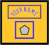 Los Angeles Name & Trophy Patch - Home Yellow (1978-1997) - Double Mat 2