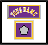 Los Angeles Name & Champions Patch - Road Purple (1978-1997) - Double Mat 1