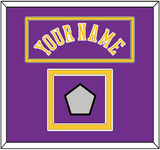 Los Angeles Name & Champions Patch - Road Purple (1978-1997) - Double Mat 2