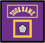 Los Angeles Name & Champions Patch - Road Purple (1978-1997) - Double Mat 2