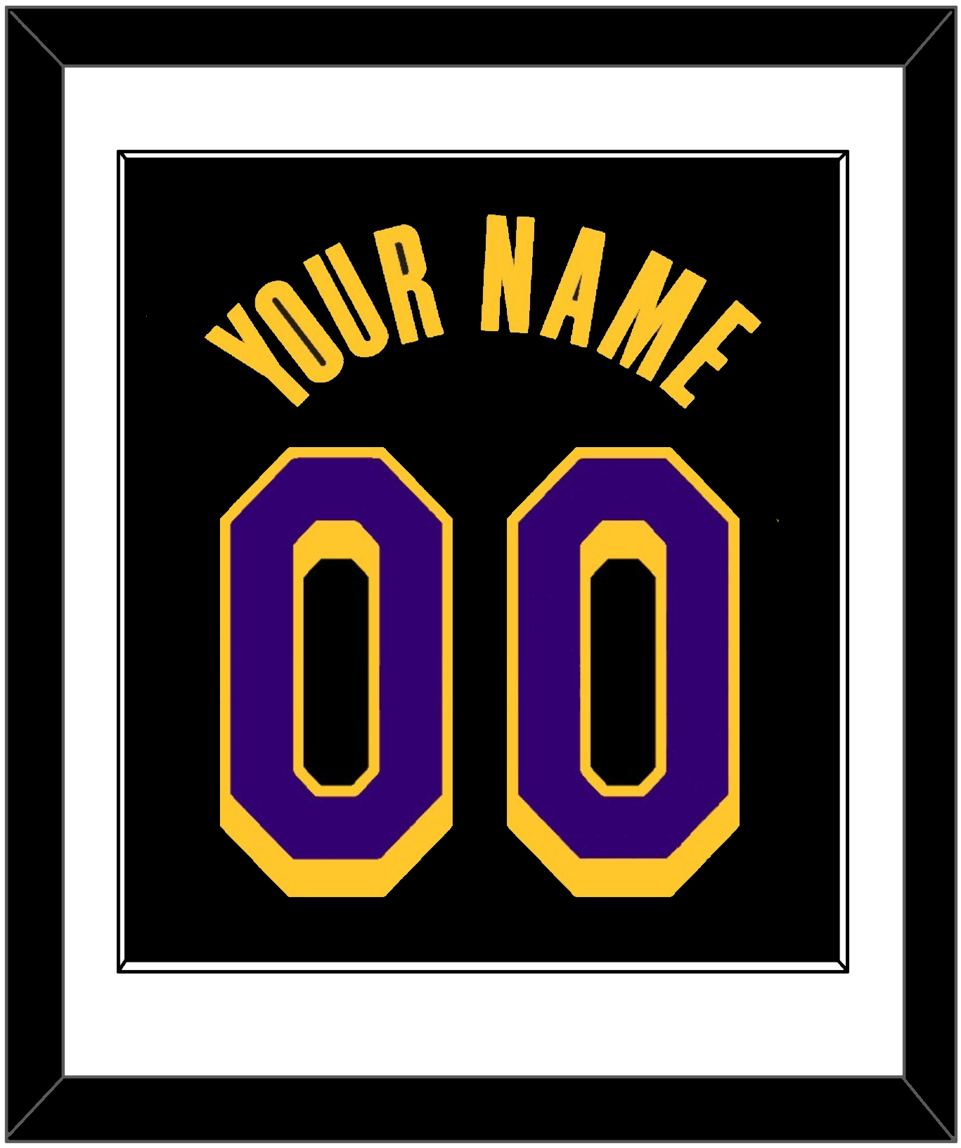 Los Angeles Name & Number - Black Earned (2020-2021) - Essential Tier 1