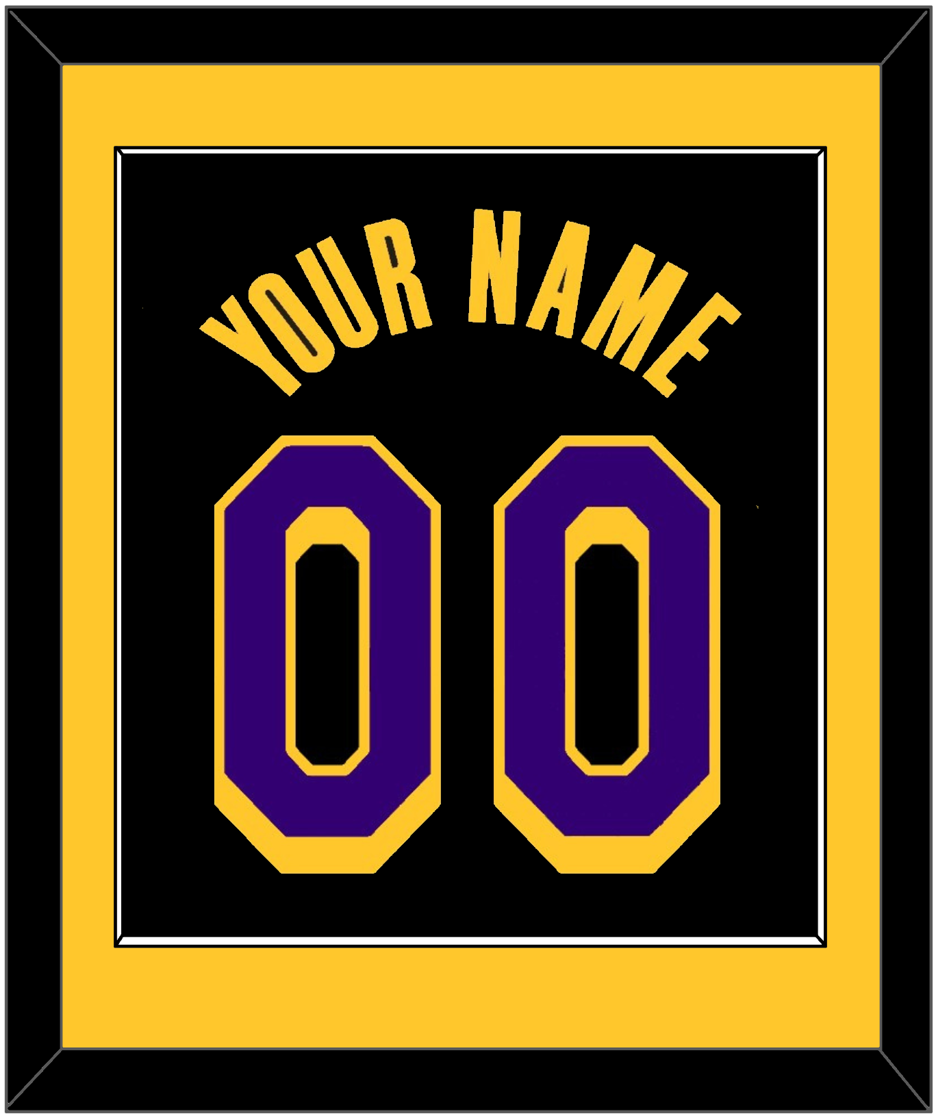 Los Angeles Name & Number - Black Earned (2020-2021) - Essential Tier 2